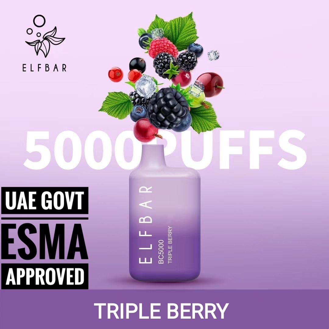 Elf Bar BC5000 Disposable Vape Kit 5000 Puffs triple berry