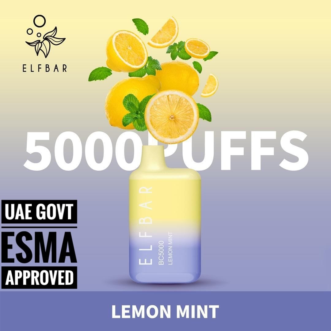 Elf Bar BC5000 Disposable Vape Kit 5000 Puffs Lemon mint