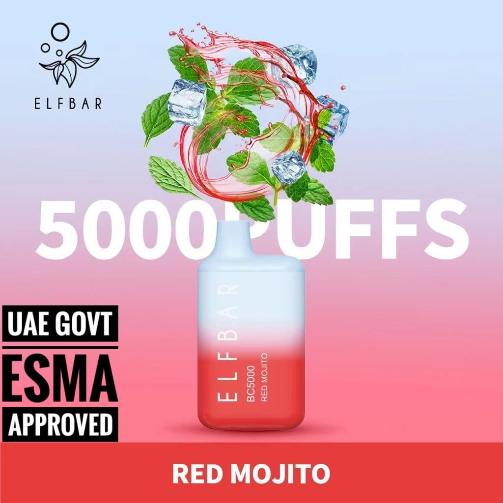 Elf Bar BC5000 Disposable Vape Kit 5000 Puffs Red mojito