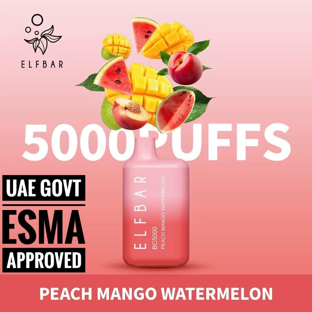 Elf Bar BC5000 Disposable Vape Kit 5000 Puffs Peach mango watermelon