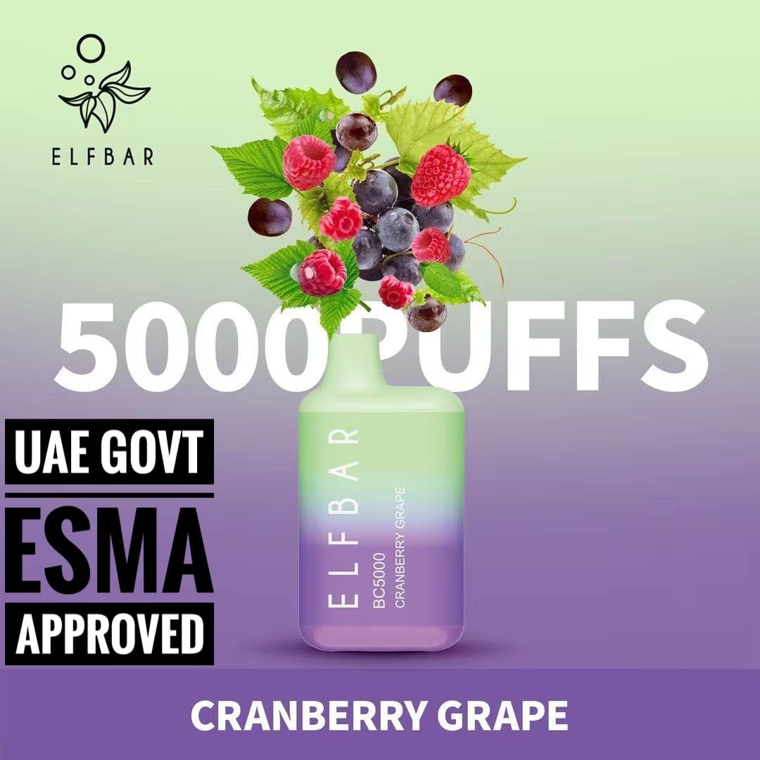 Elf Bar BC5000 Disposable Vape Kit 5000 Puffs Cranberry grape