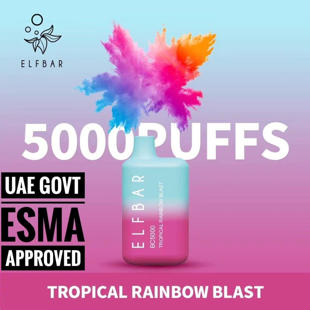 Elf Bar BC5000 Disposable Vape Kit 5000 Puffs Tropical Rainbow blast